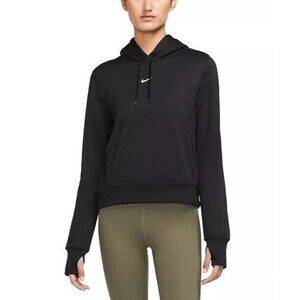 Nike Women's Therma-FIT One Black/White  Pullover Hoodie (FB5210-010) Size XL